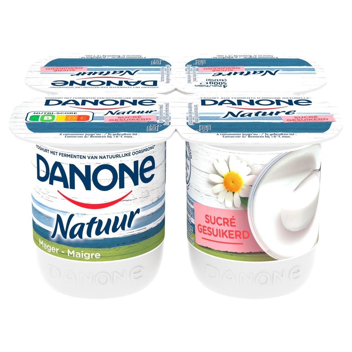 Danone Sugar Nature 125 g x 4